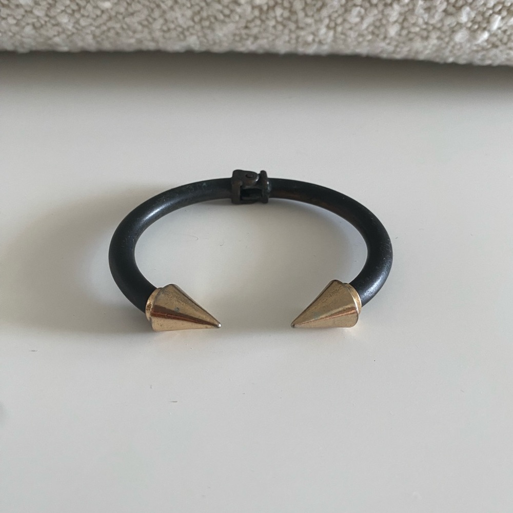 Black and Gold Spike Bangle